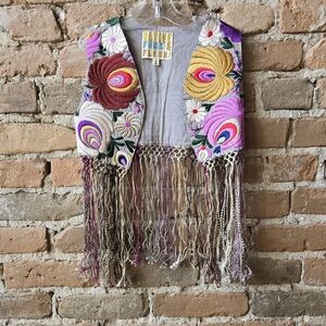 NWT Colorful Embroidered Kids Vest